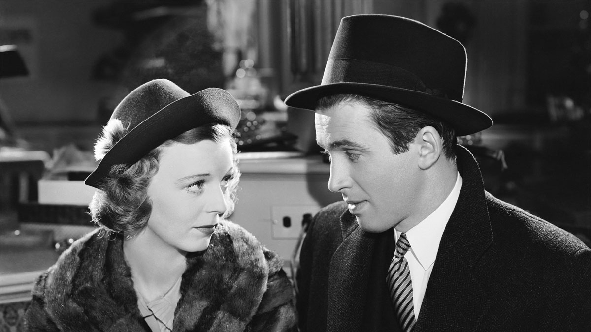 Margaret Sullavan e James Stewart em A loja da esquina.