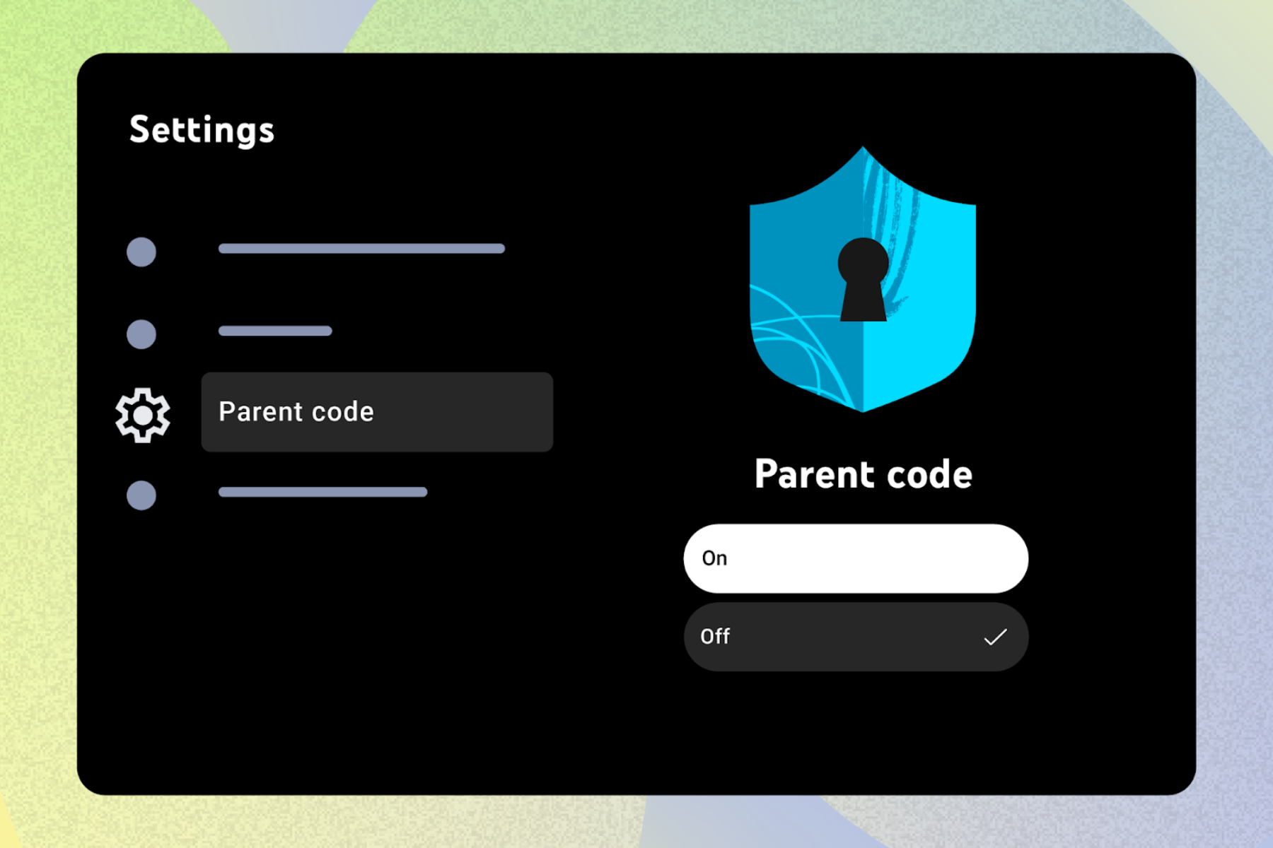 Configuration du code parent pour YouTube sur TV.