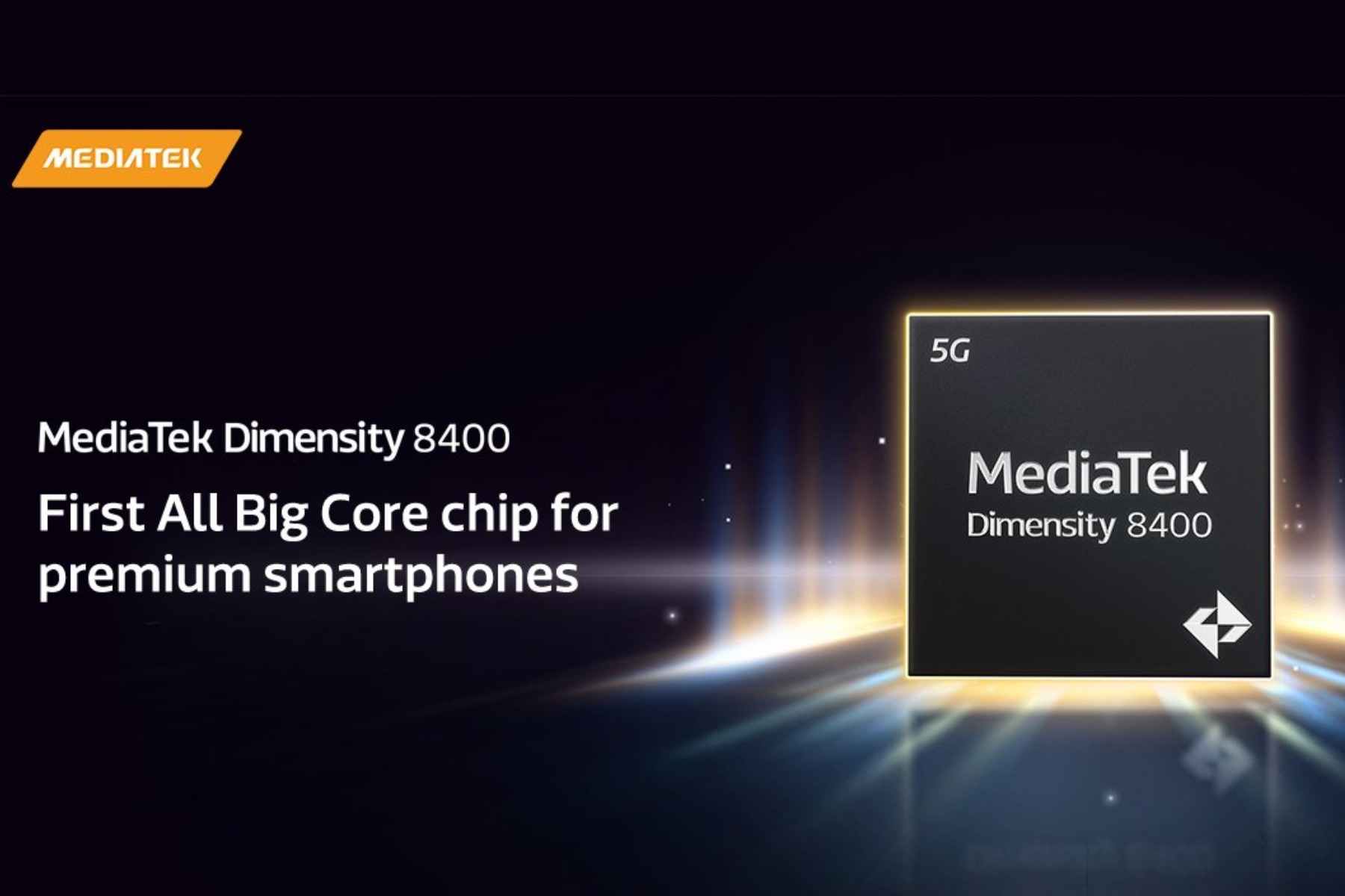 Actif de presse pour le SoC MediaTek Dimensity 8400.