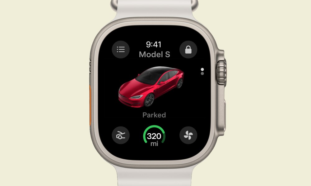 Tesla app on the Apple Watch.