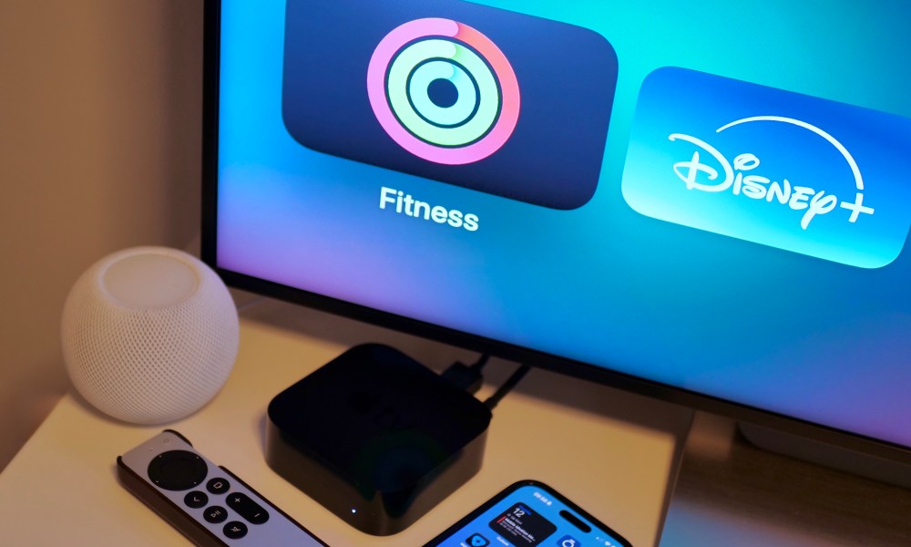 The Apple Fitness Plus icon on an Apple TV.