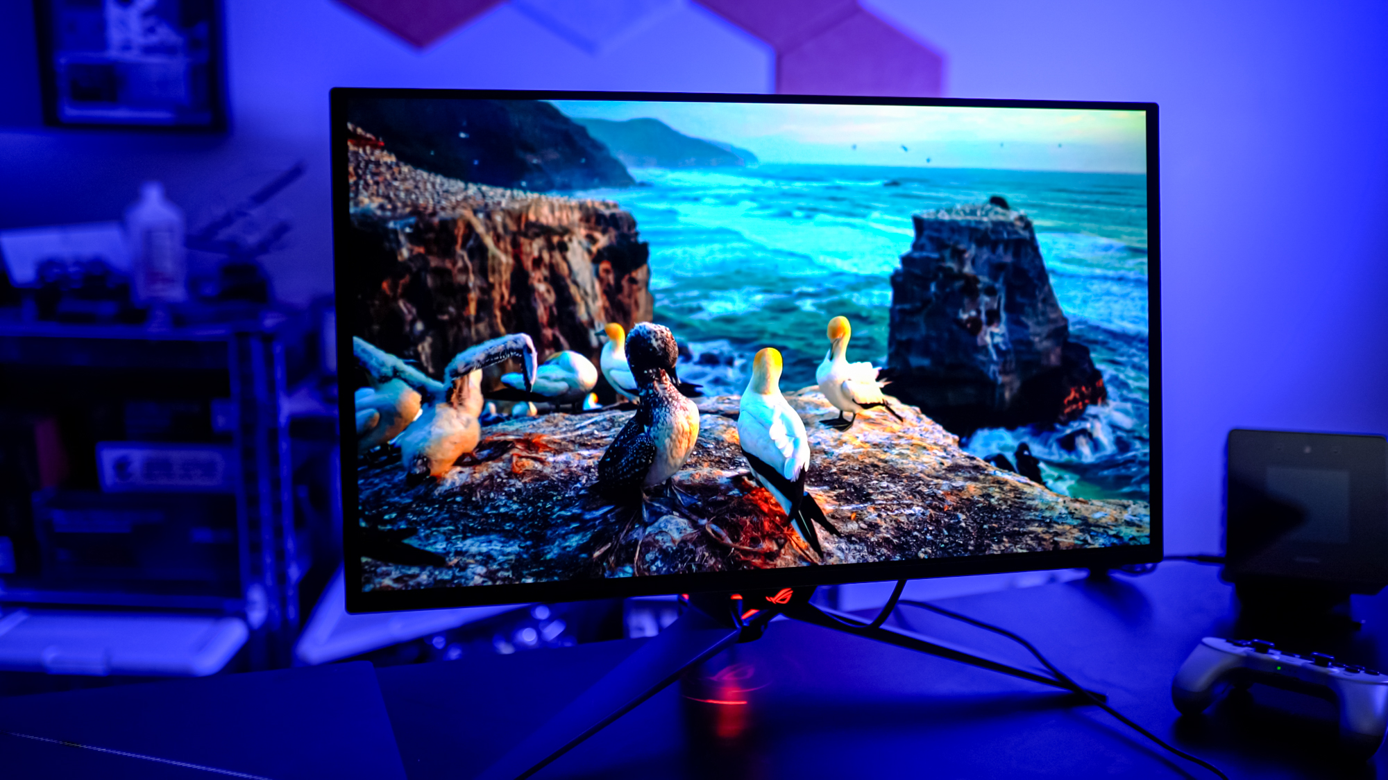 An HDR demo on the Asus ROG Swift PG27UCDM.