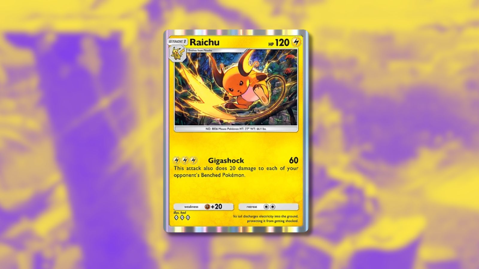 Carta Raichu no Pokémon TCG Pocket.