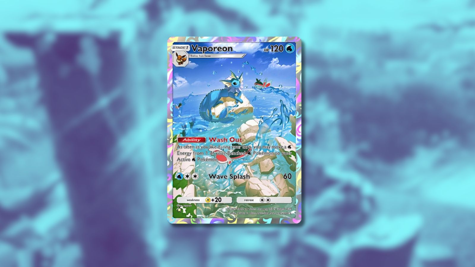 Tarjeta de Vaporeon en Pokémon TCG Pocket.