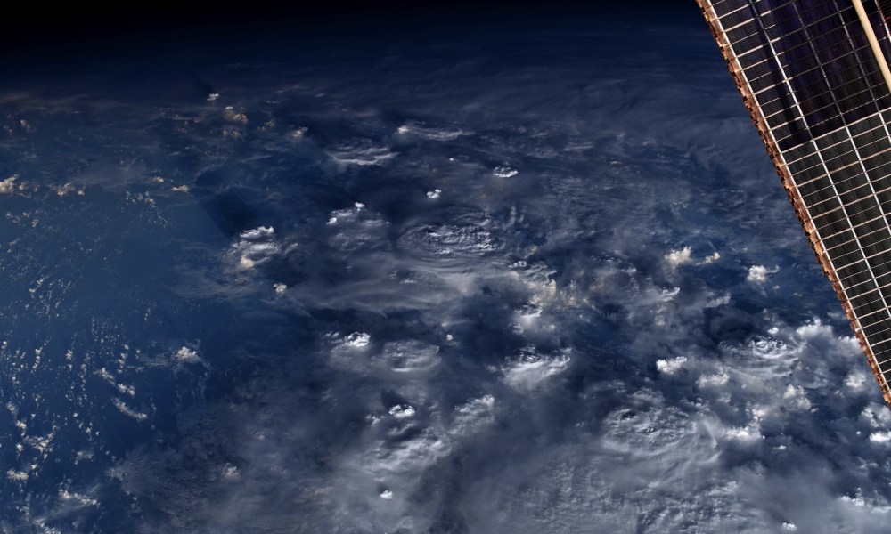 Clouds as seen from the space station.