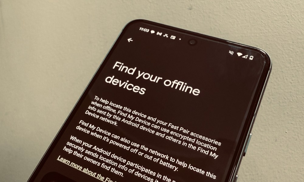 Offline Find My Device setup in Android.