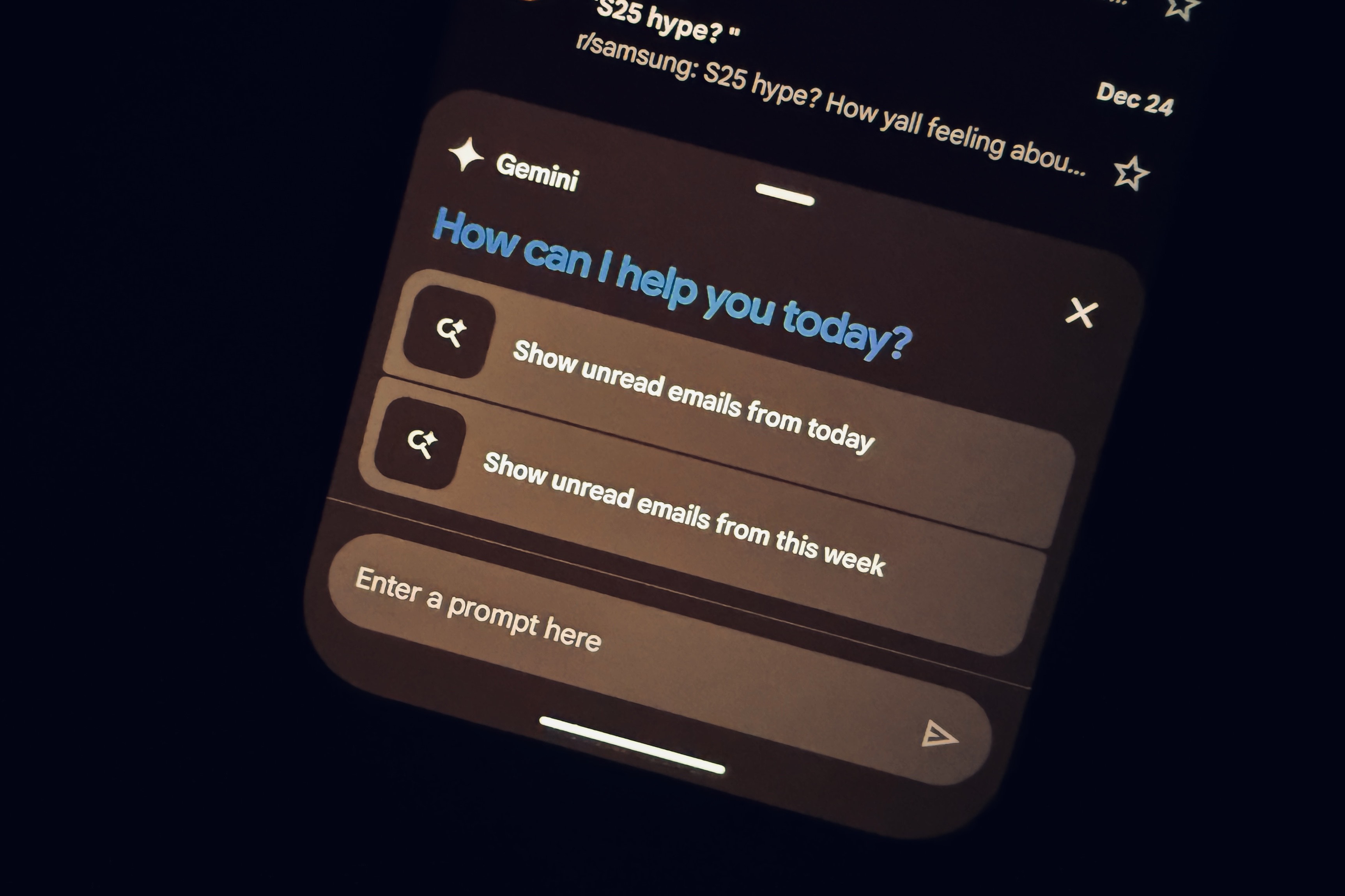 Gemini-Popup in der Gmail-App.