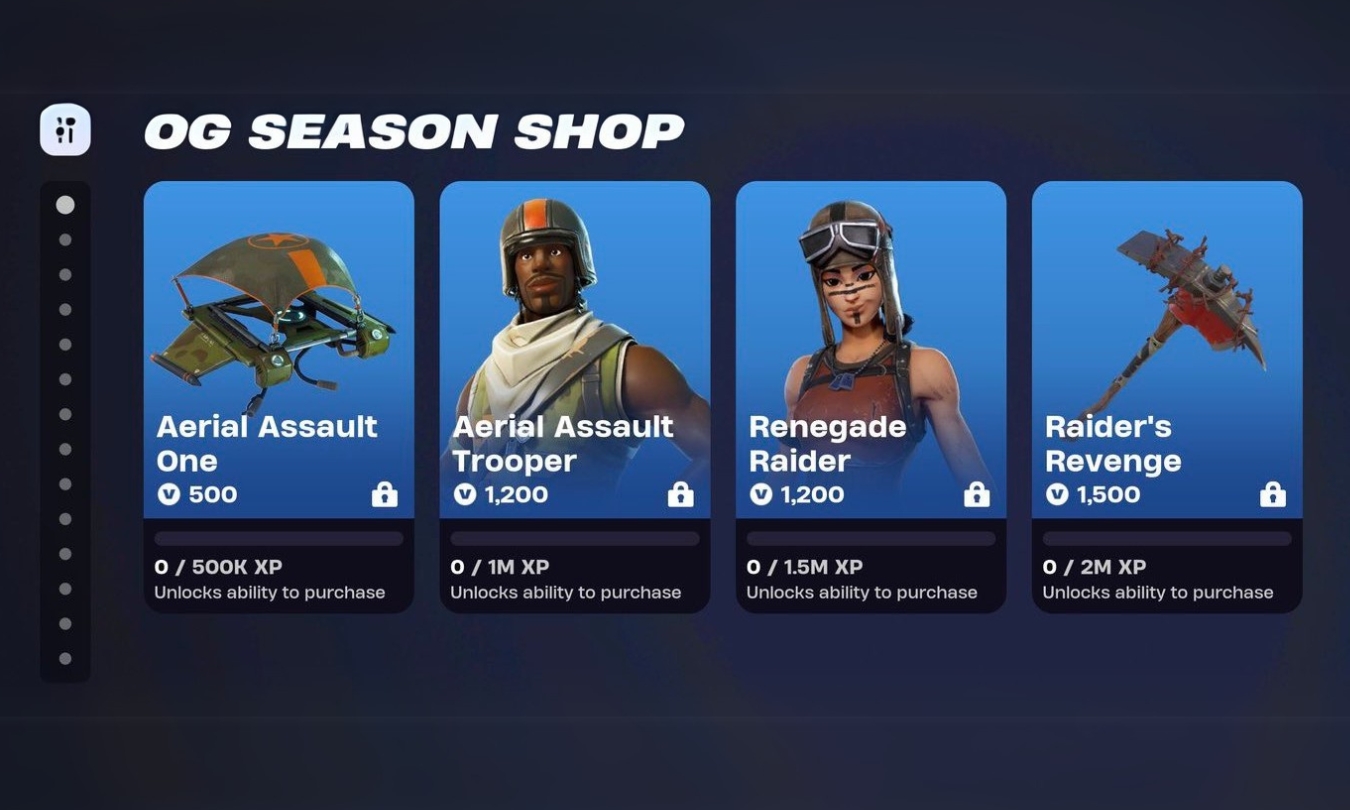 Tienda de artículos OG en Fortnite