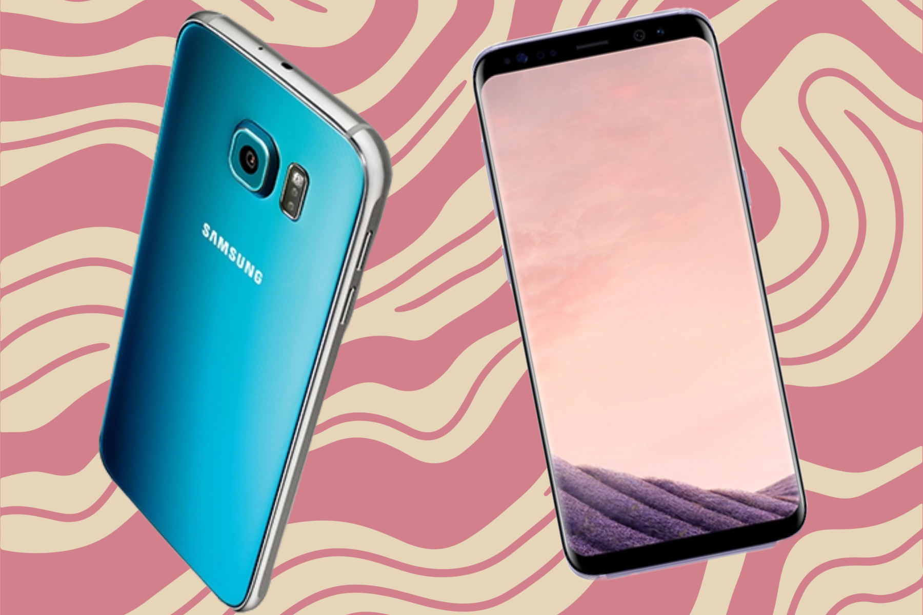 Samsung Galaxy S6 und Galaxy S8.