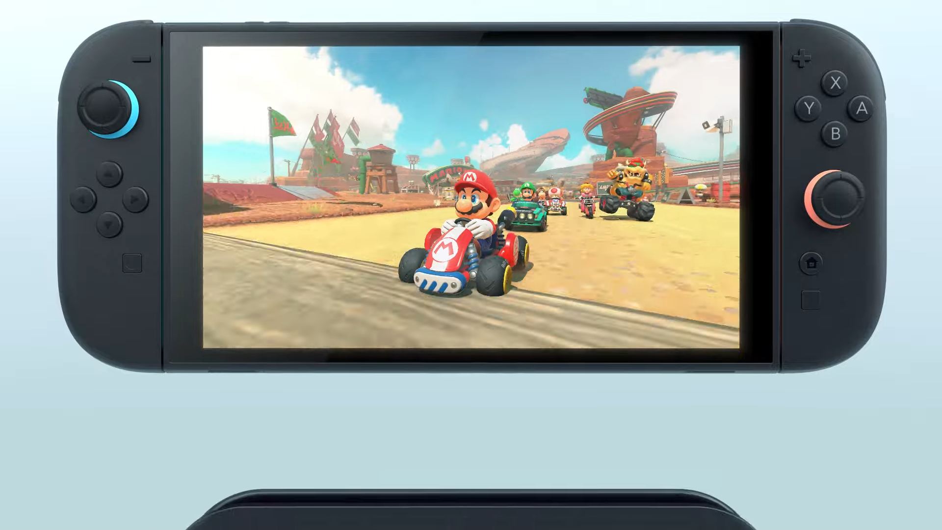 Mario kart running on a Switch 2.