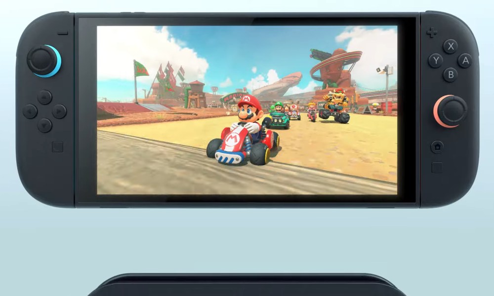 Mario kart running on a Switch 2.