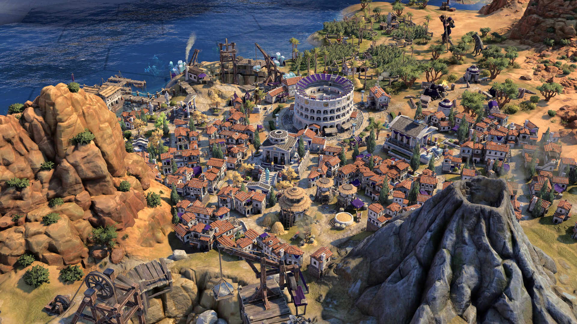 Une ville romaine dans Civilization 7.