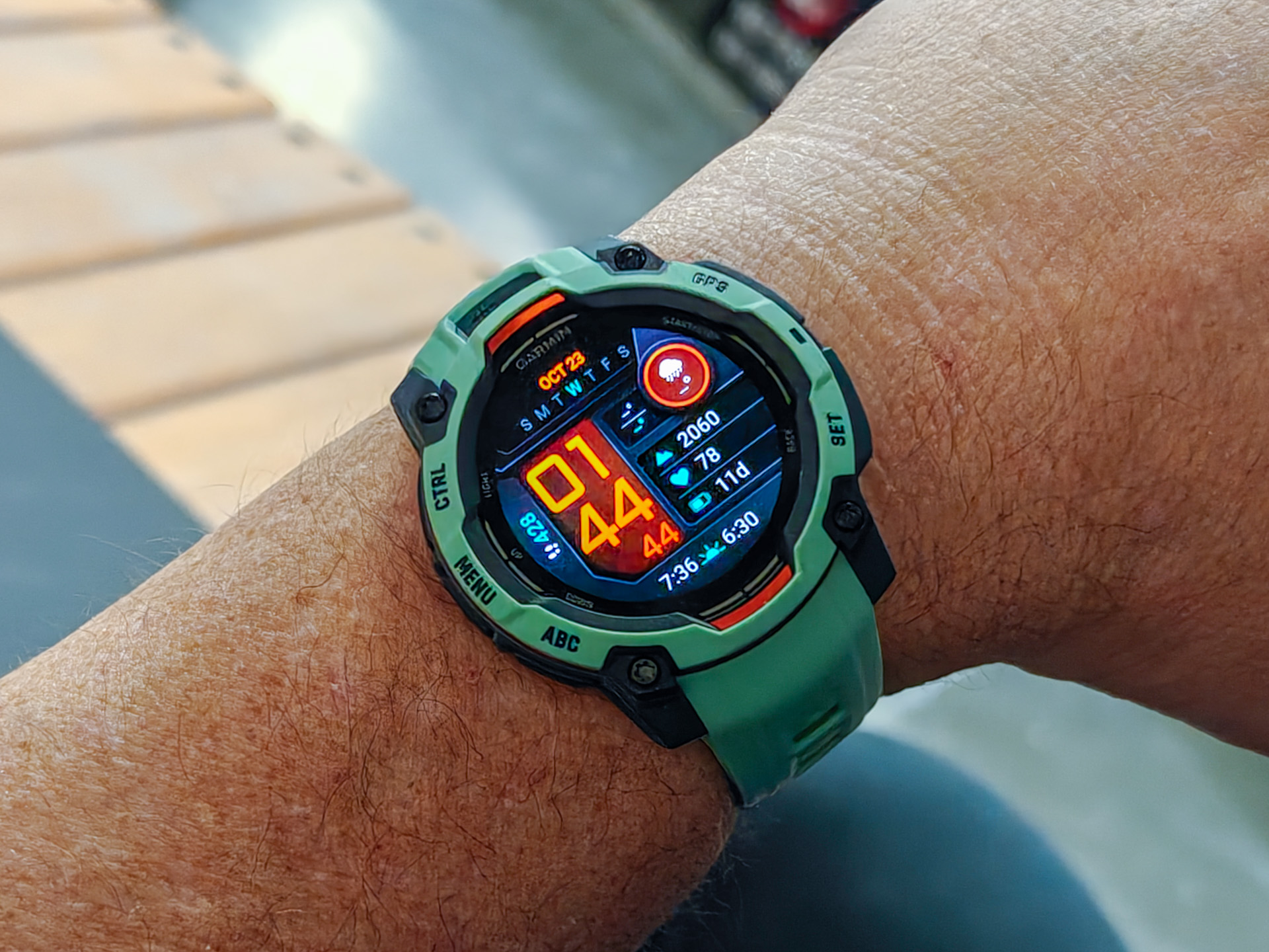 Écran d'accueil de Garmin Instinct 3