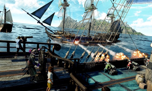 Pirate ship battles in Like a Dragon: Pirate Yakukza in Hawaii