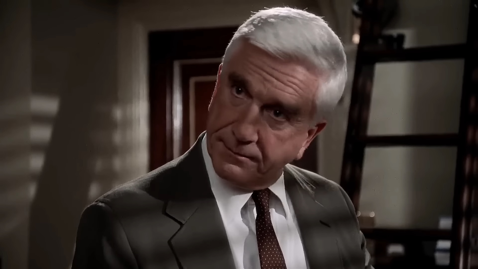 Leslie Nielsen in "The Naked Gun."