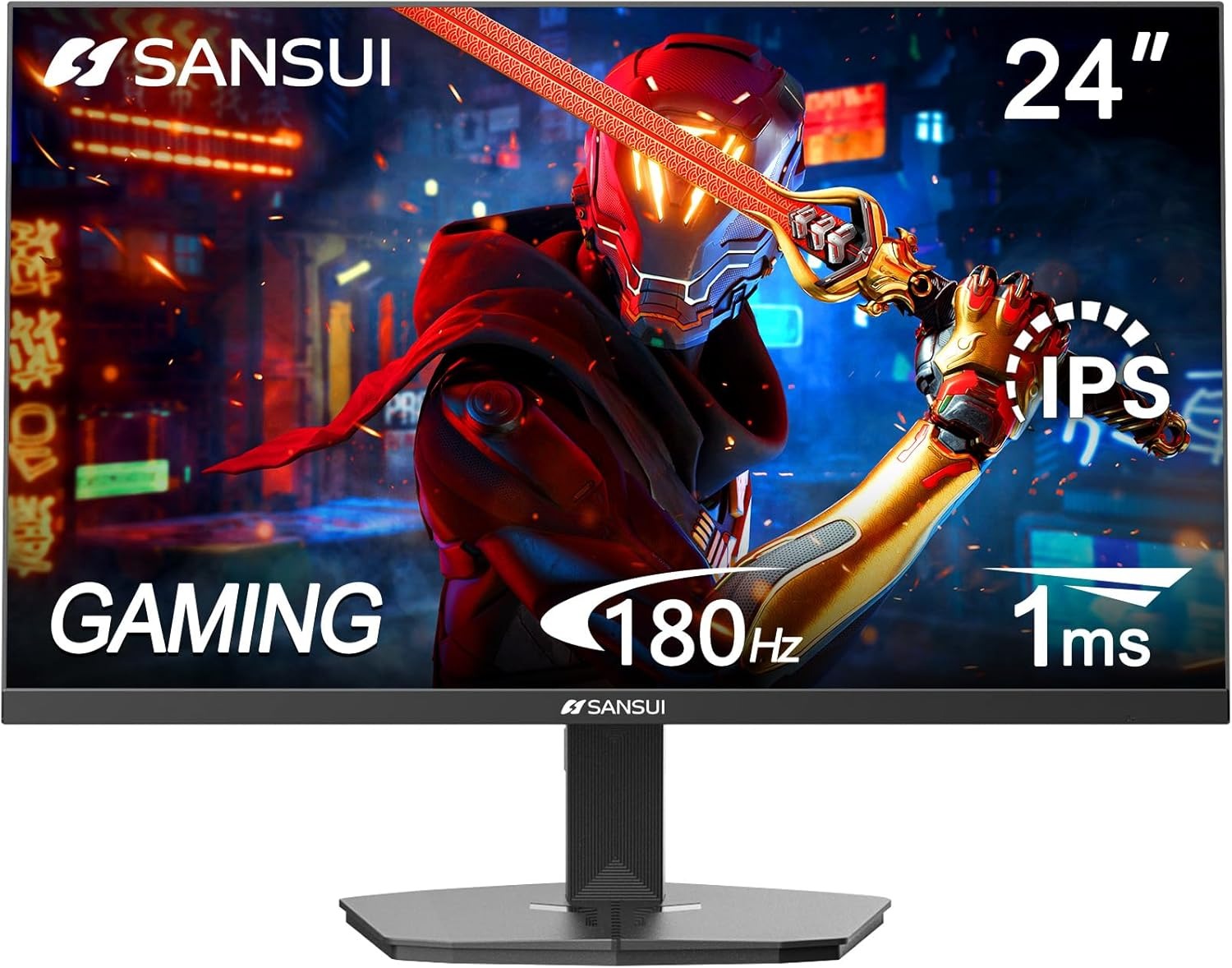 O monitor de jogos Sansui de 24 polegadas.