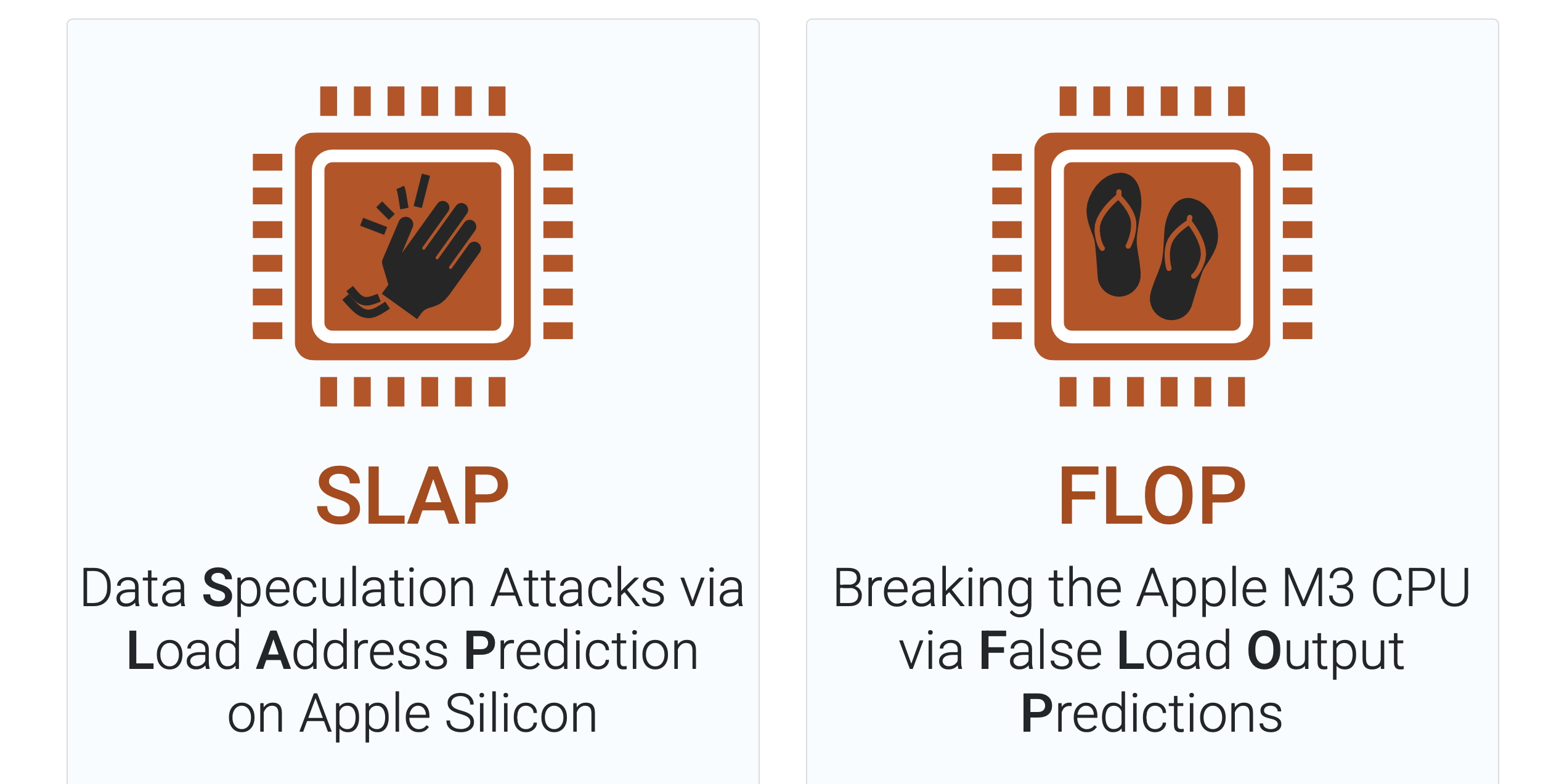 Slap pests and failure on apple silicon. Vulnerabilities