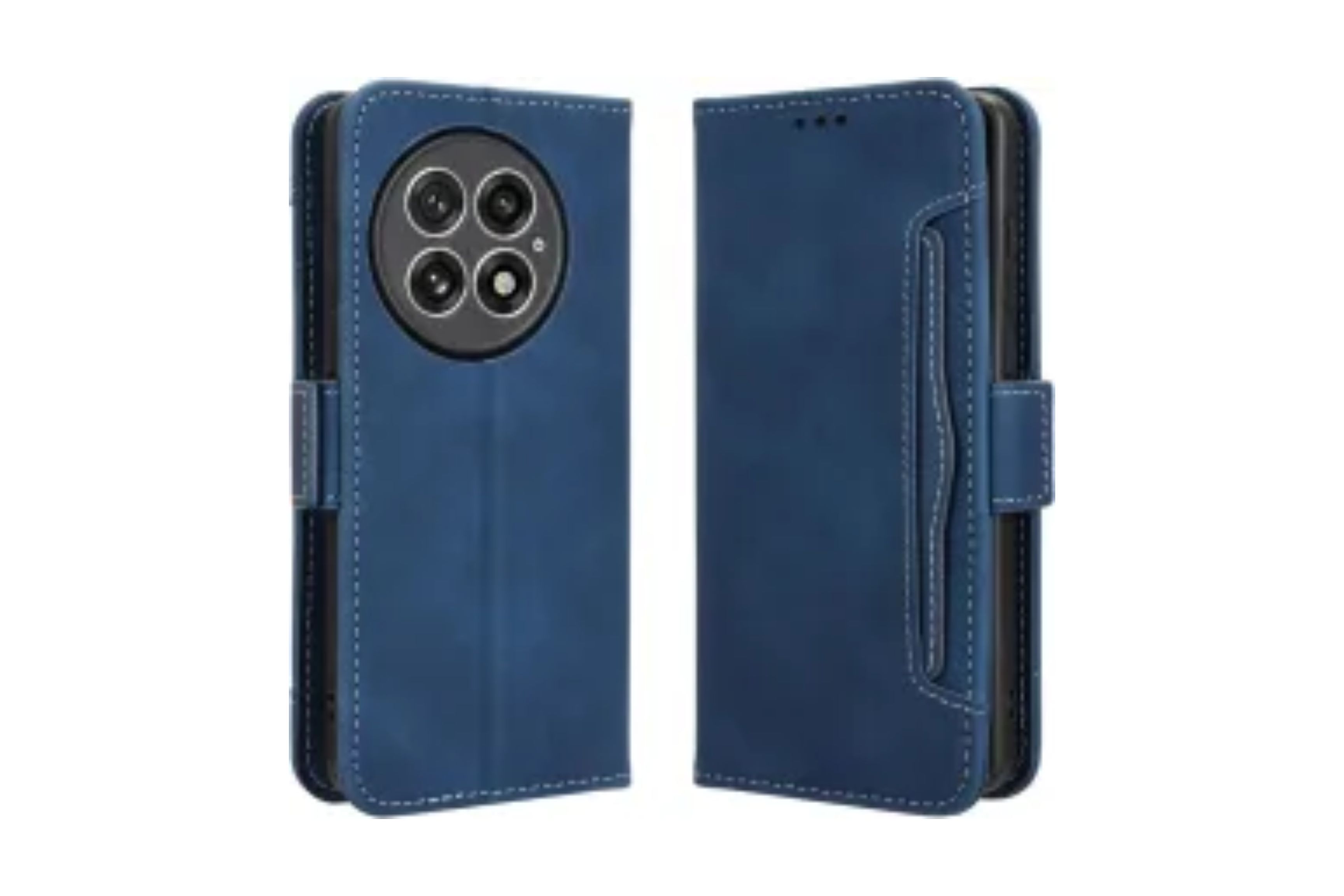 An image of the front and back of the Damondy wallet case for OnePlus 13R.