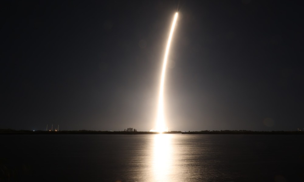 Creating a golden streak in the night sky, a SpaceX Falcon 9 rocket carrying Firefly Aerospace’s Blue Ghost Mission One lander soars upward after liftoff from Launch Complex 39A at NASA’s Kennedy Space Center in Florida on Wednesday, Jan. 15, as part of NASA’s CLPS (Commercial Lunar Payload Services) initiative. The Blue Ghost lander will carry 10 NASA science and technology instruments to the lunar surface to further understand the Moon and help prepare for future human missions.