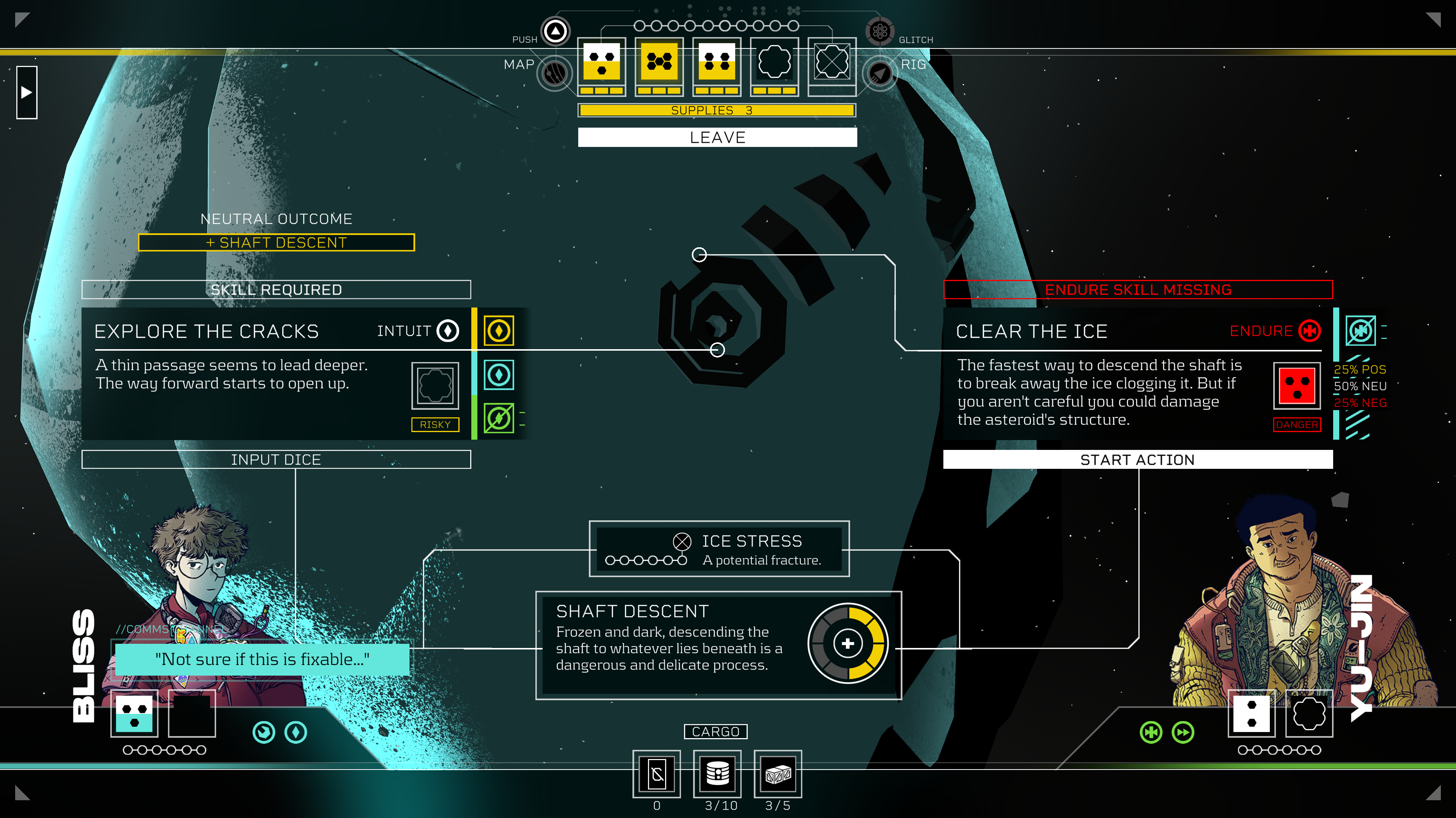 Un equipo completa un trabajo por contrato en Citizen Sleeper 2: Starward Vector.