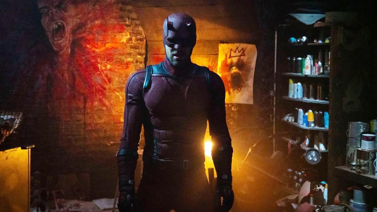 Daredevil stands in a lair in Daredevil: Born Again.