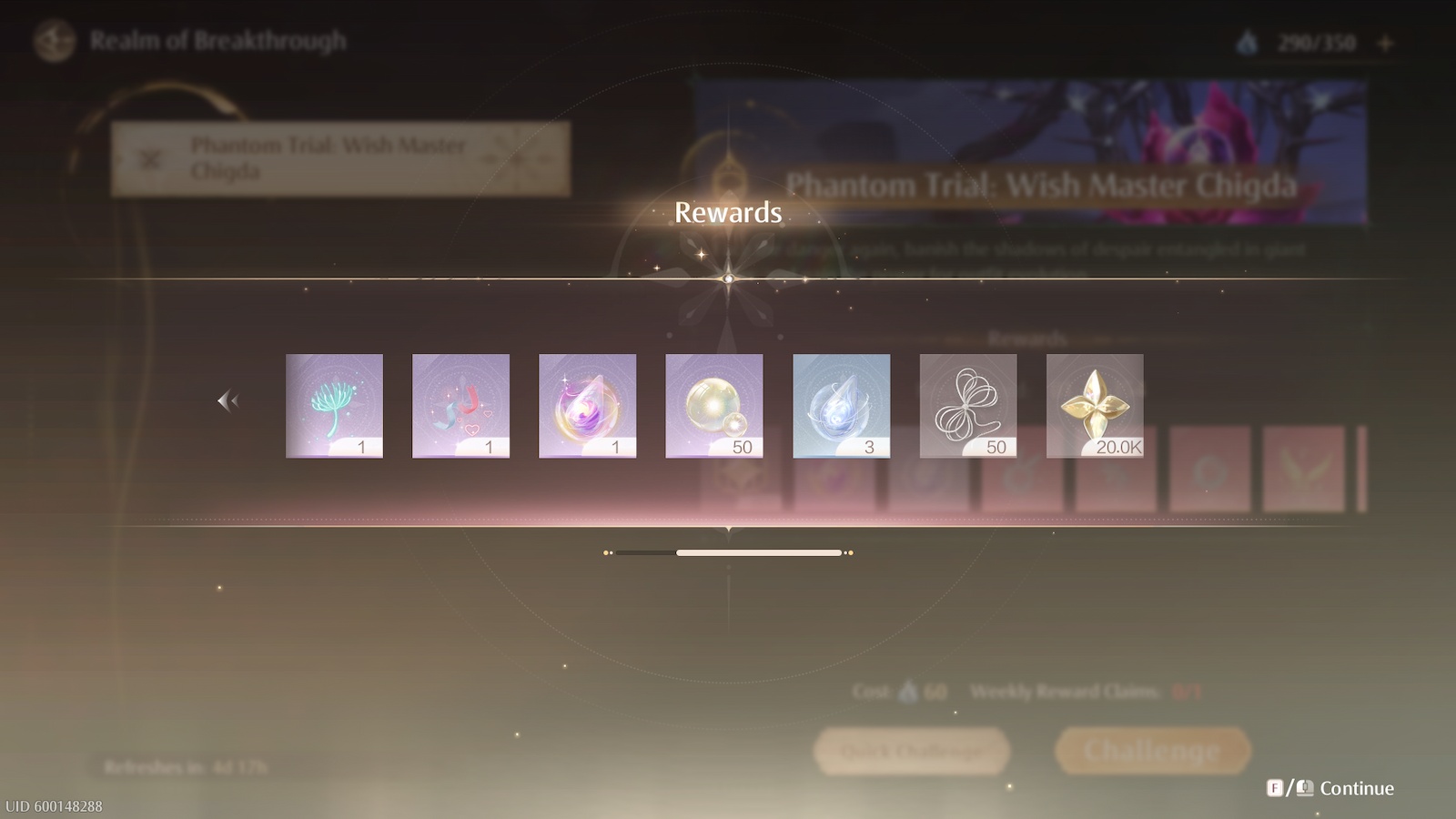 Heartfelt and Calm Thoughts rewards in Infinity Nikki.