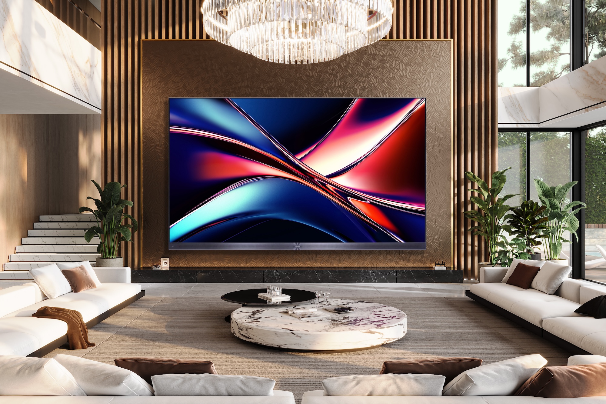 Le téléviseur MicroLED Hisense 136MX.