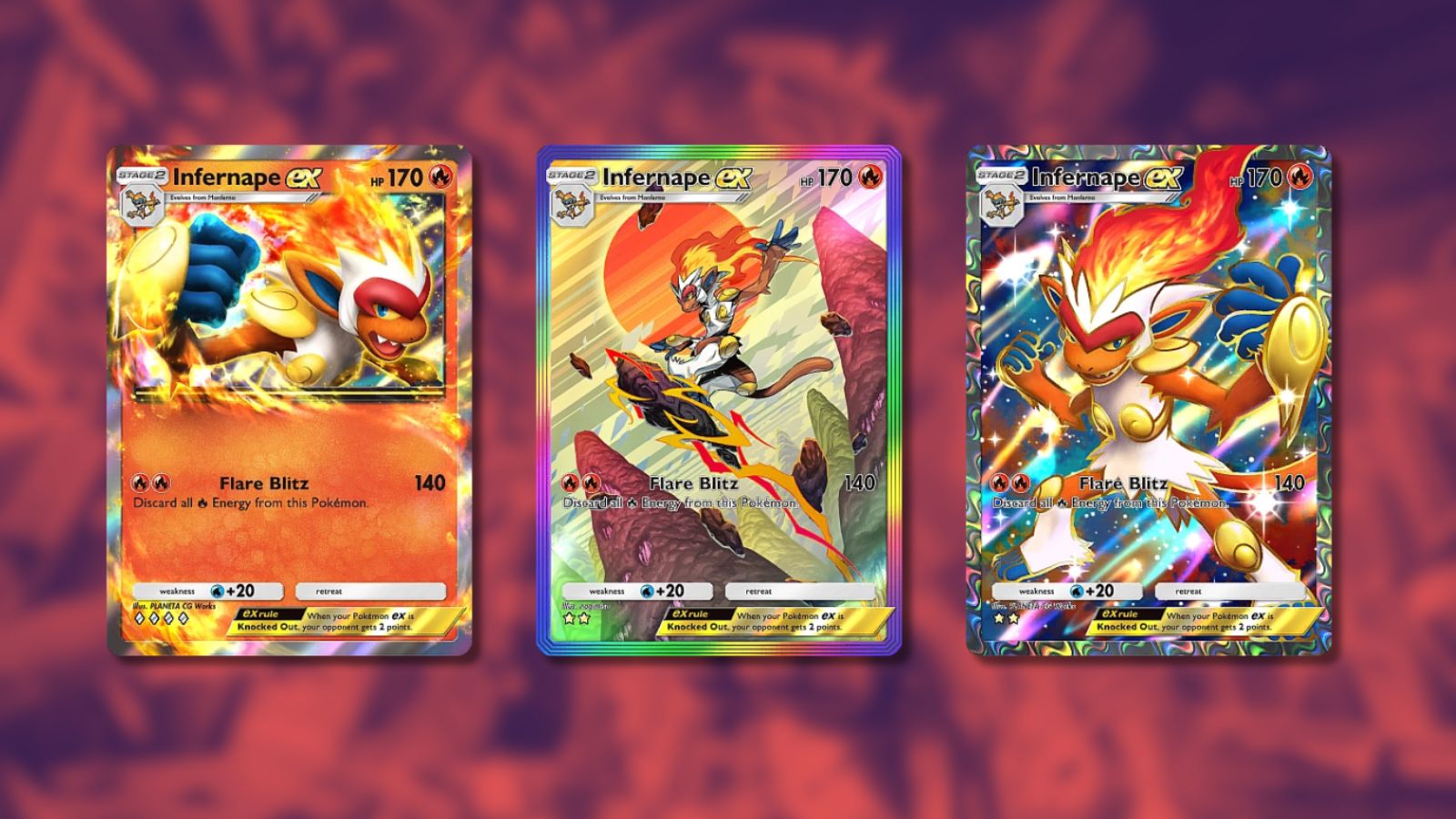 Cartas Infernape ex no Pokémon TCG Pocket.