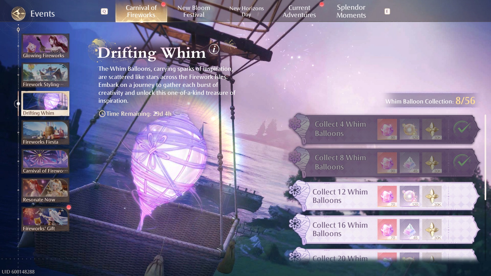 Événement Drifting Whim dans Infinity Nikki.