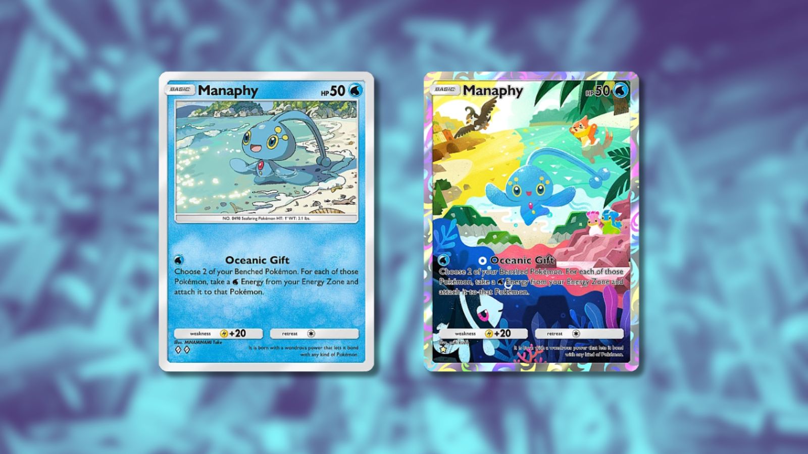 Cartas Manaphy no Pokémon TCG Pocket.