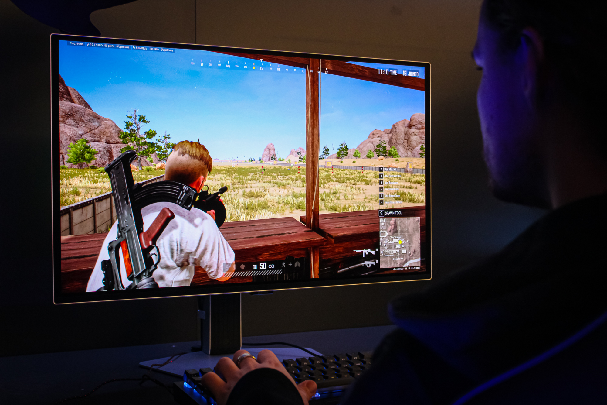 PUBG no monitor de jogos Samsung Odyssey OLED G6.