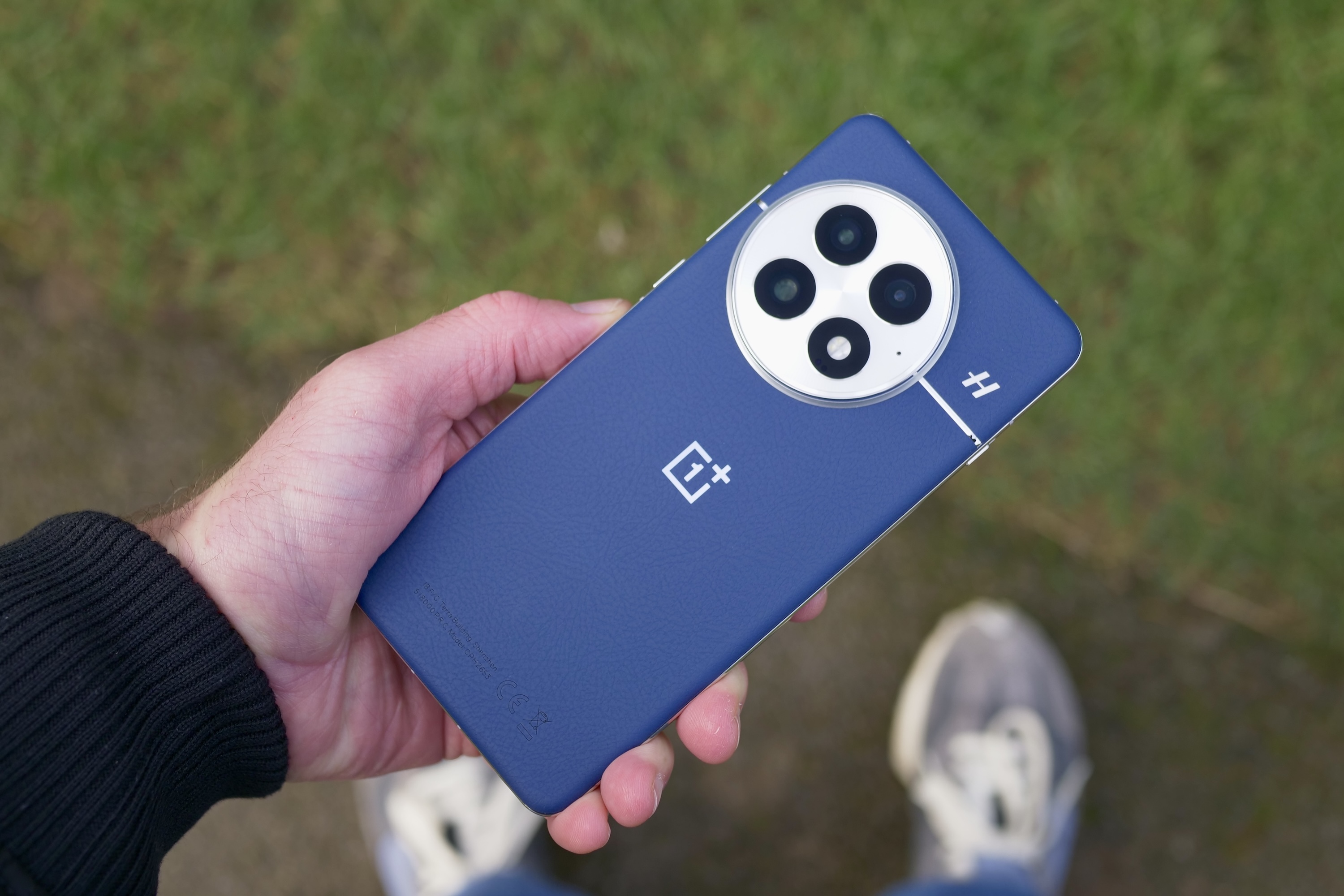 Une personne tenant le OnePlus 13.