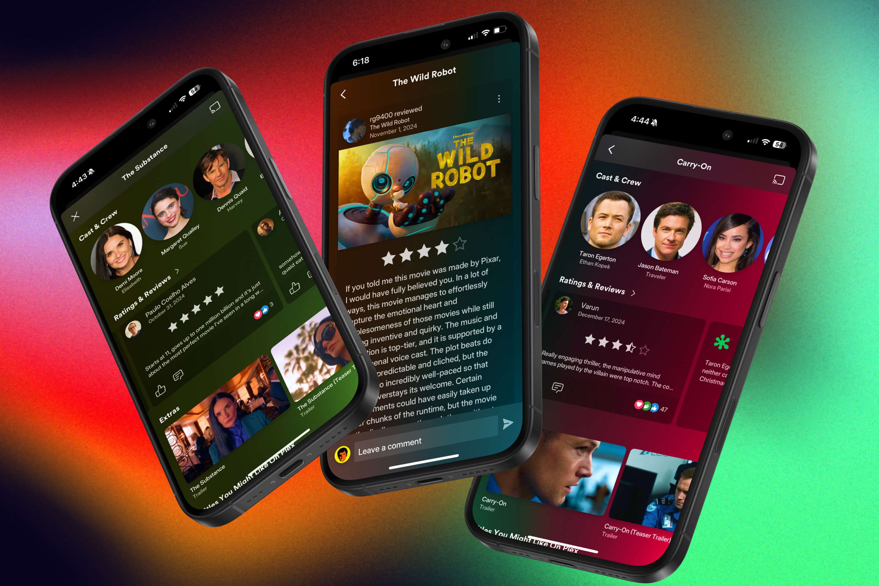 Avis dans l'application mobile Plex pour iOS.