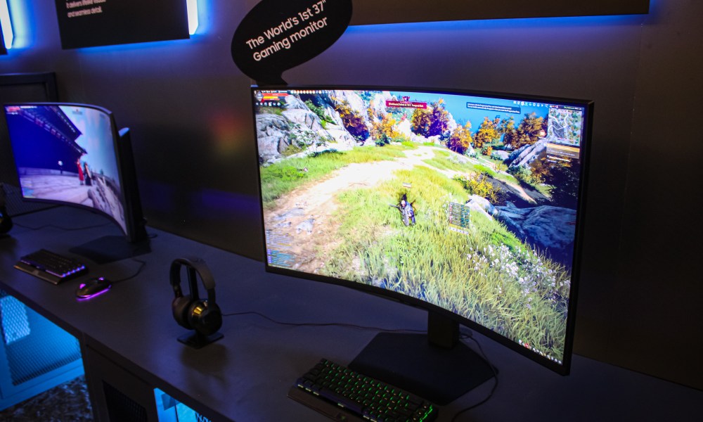 The Samsung Odyssey 37-inch 4K monitor.