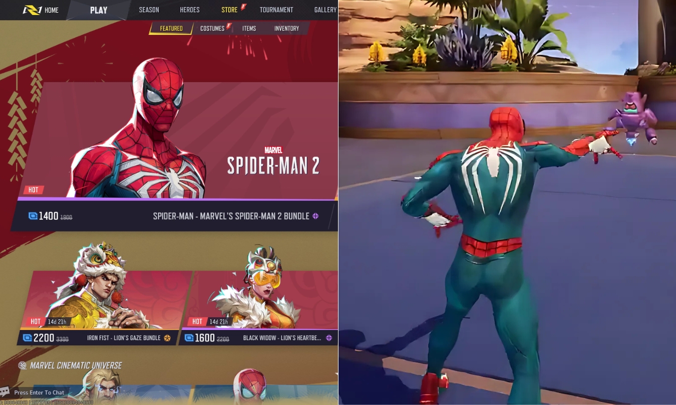 Skin do Homem-Aranha 2 Marvel Rivals na loja e no jogo