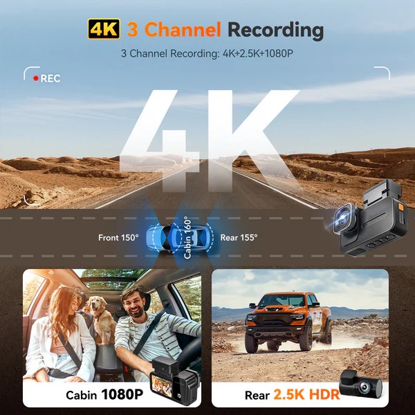 exemples d'images de dashcam 4k