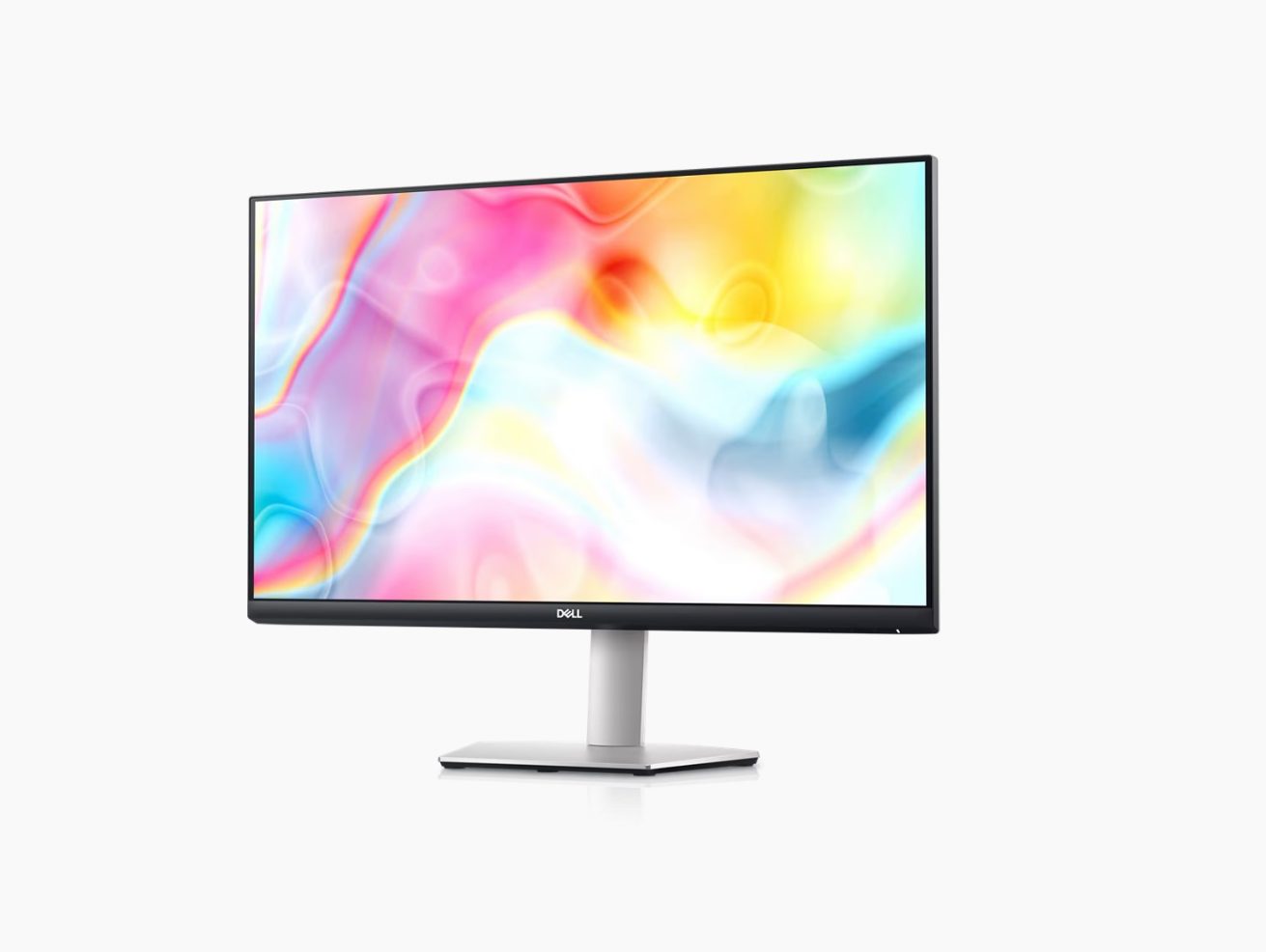 Dell's 27-inch USB-C S2722DC monitor with a colorful background.