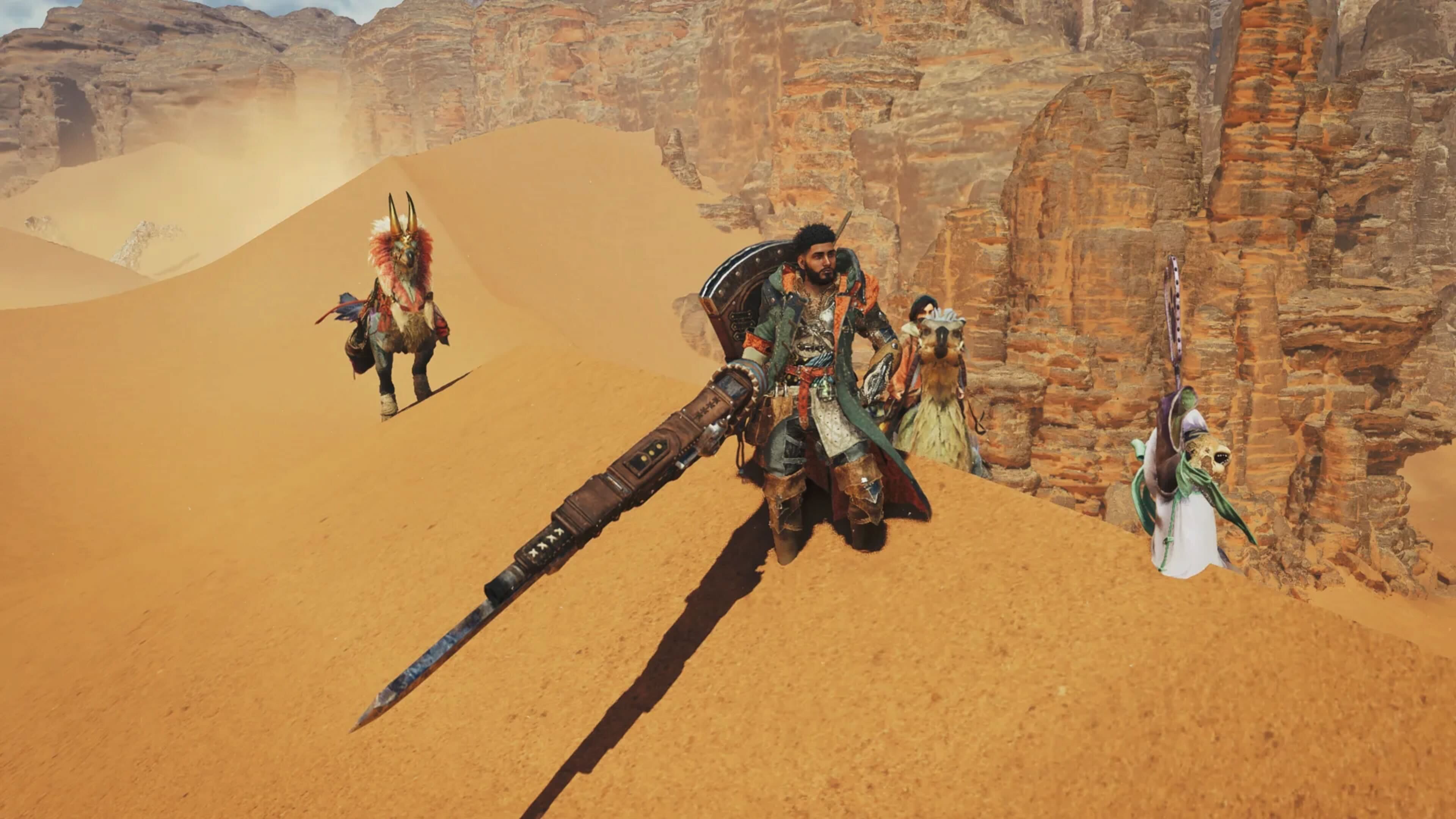 A Monster Hunter Wilds character wielding the Gunlance.