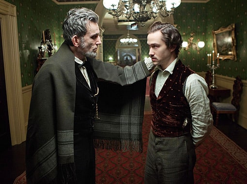 Daniel Day-Lewis and Joseph Gordon-Levitt in Lincoln.