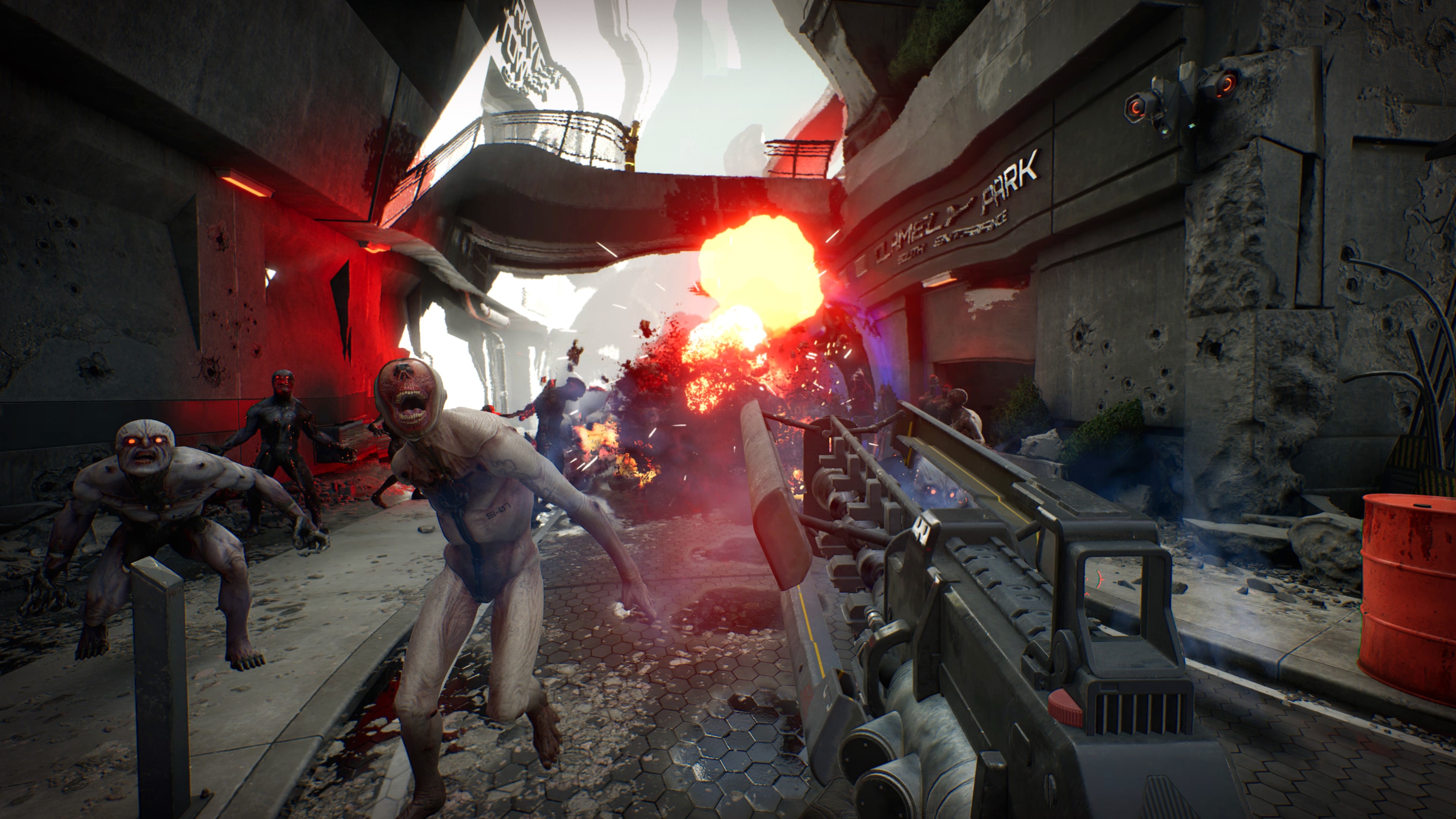 Combattre une horde de Zeds dans Killing Floor 3.