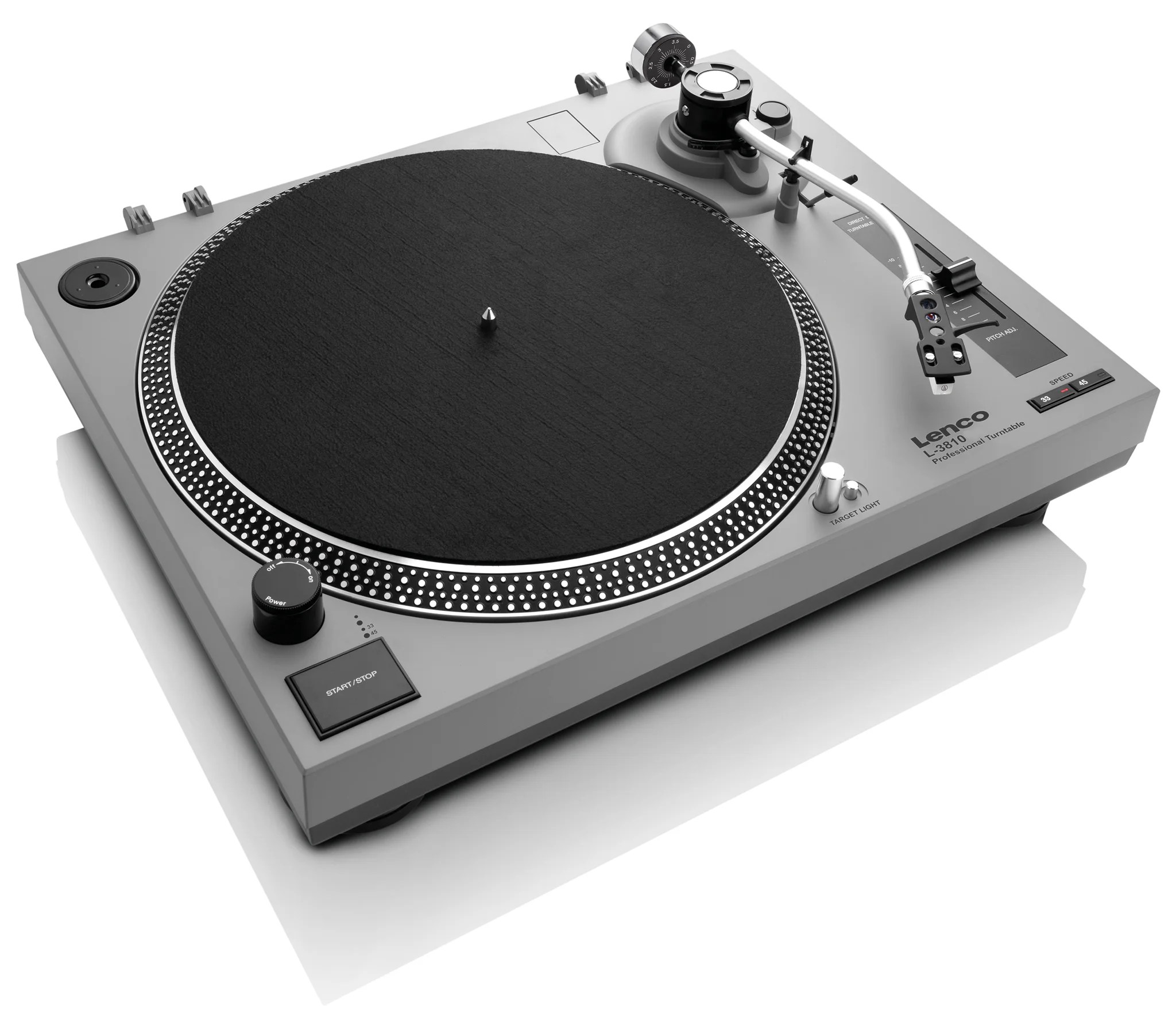 The Lenco L-3810 direct drive turntable.