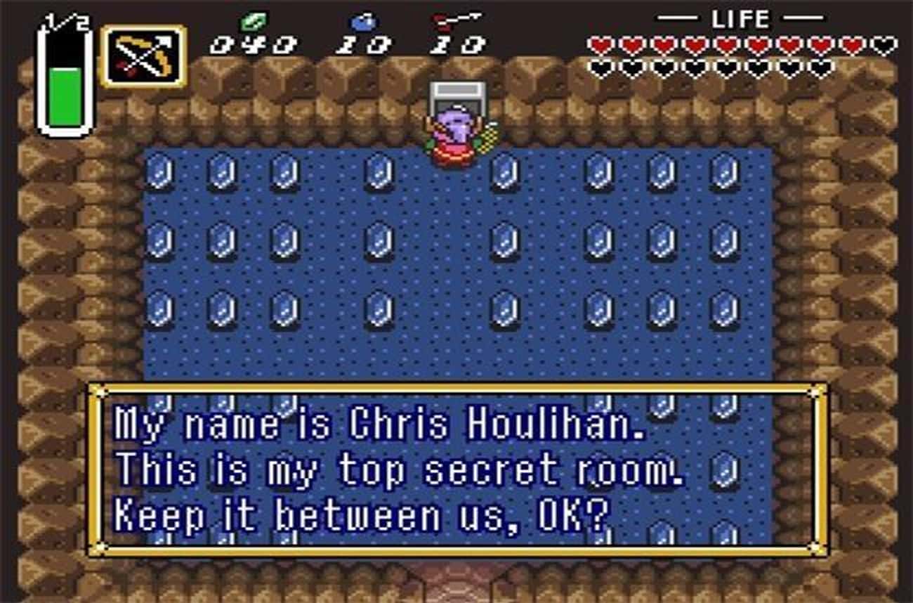 A sala de Chris Houlihan em Link to the past.