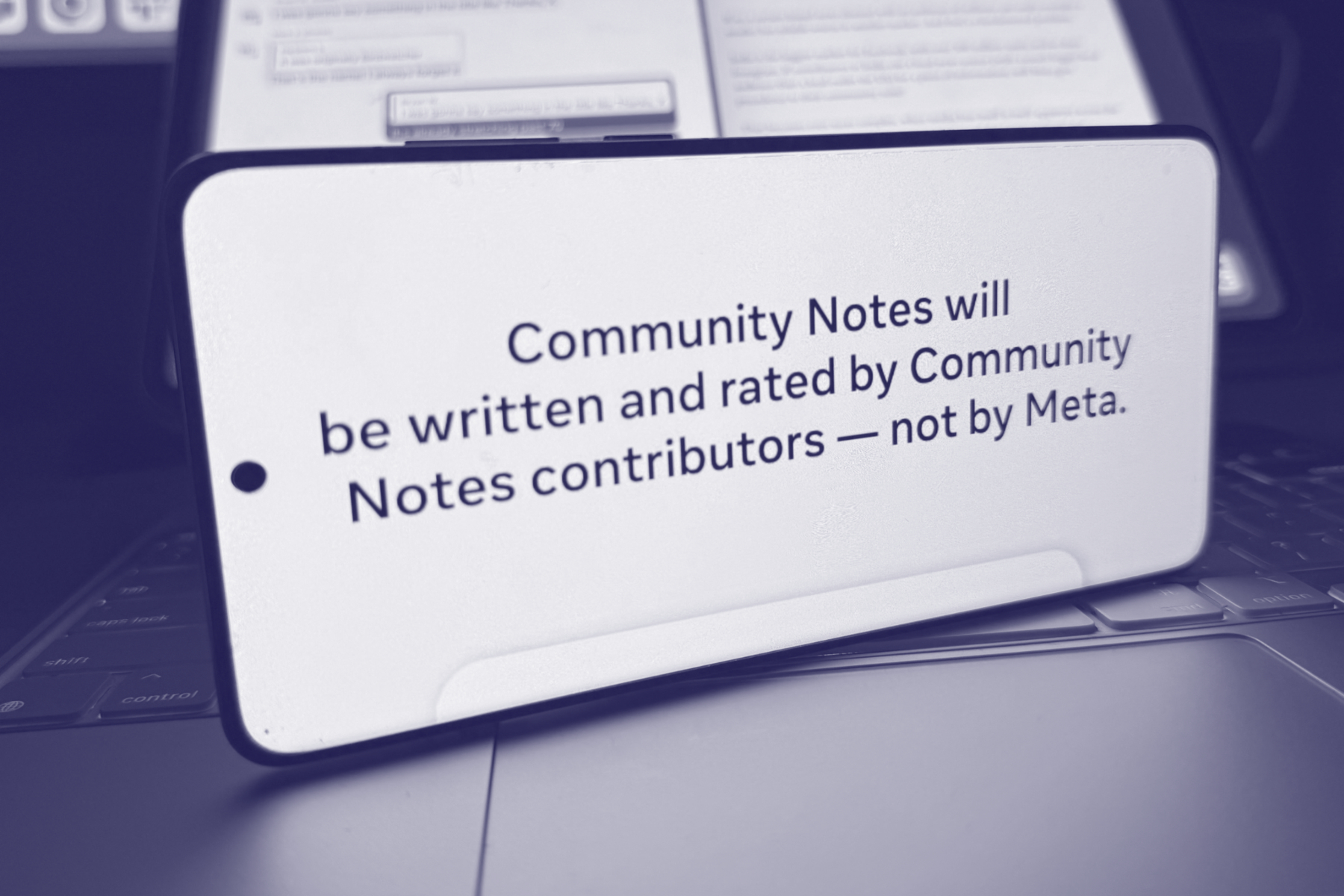 Tagline for community notes by Meta