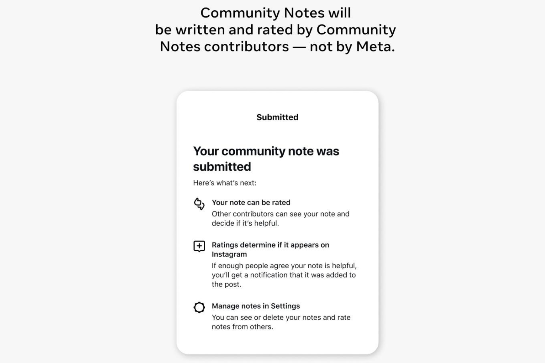 Richtlinien von Meta für Community-Notizen.