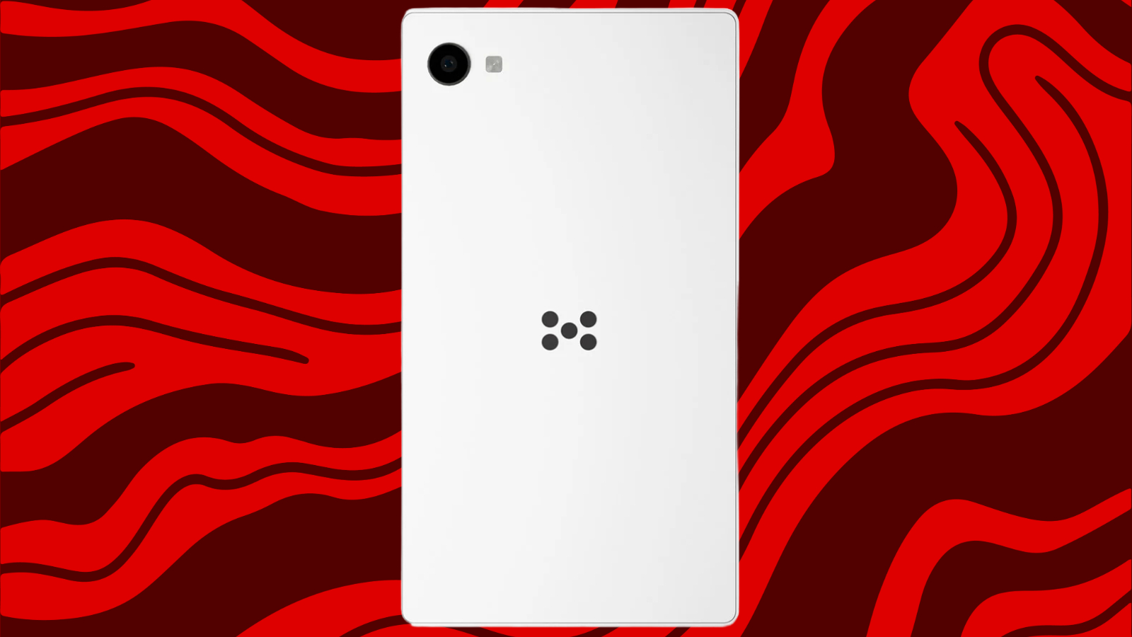 Rear profile of the minimum white phone.