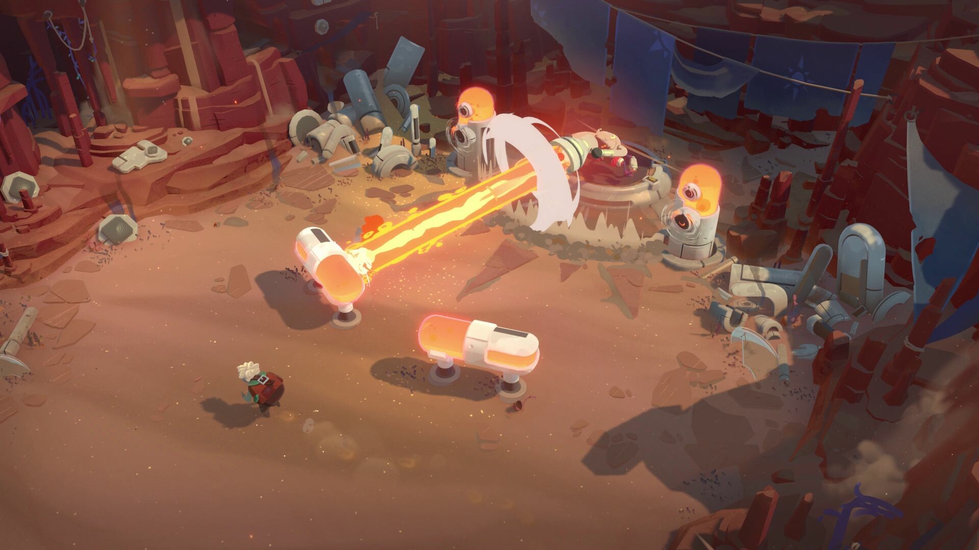 Will esquivando un láser en Moonlighter 2Moonlighter 2.