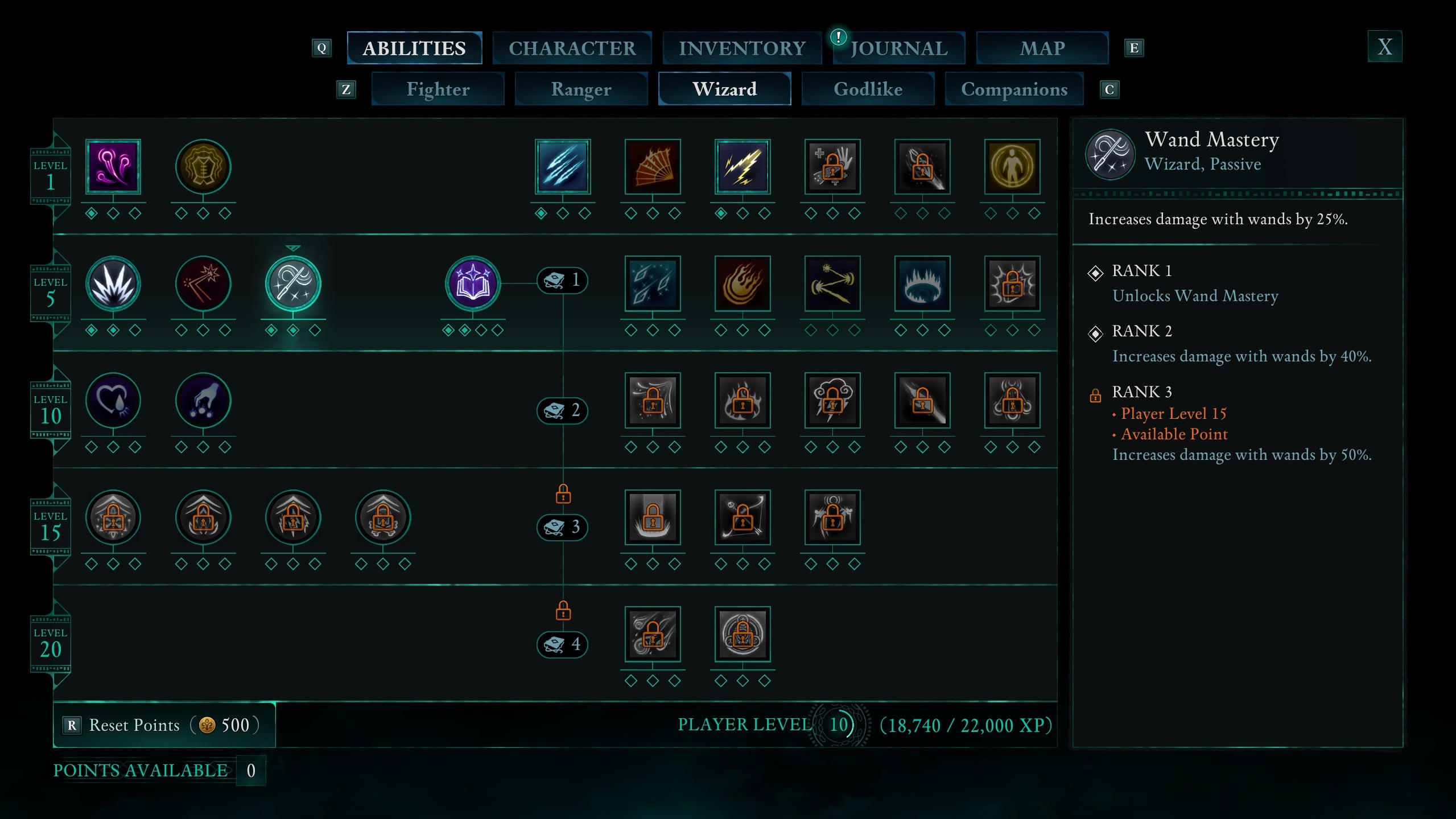 The skill tree in Avowed.