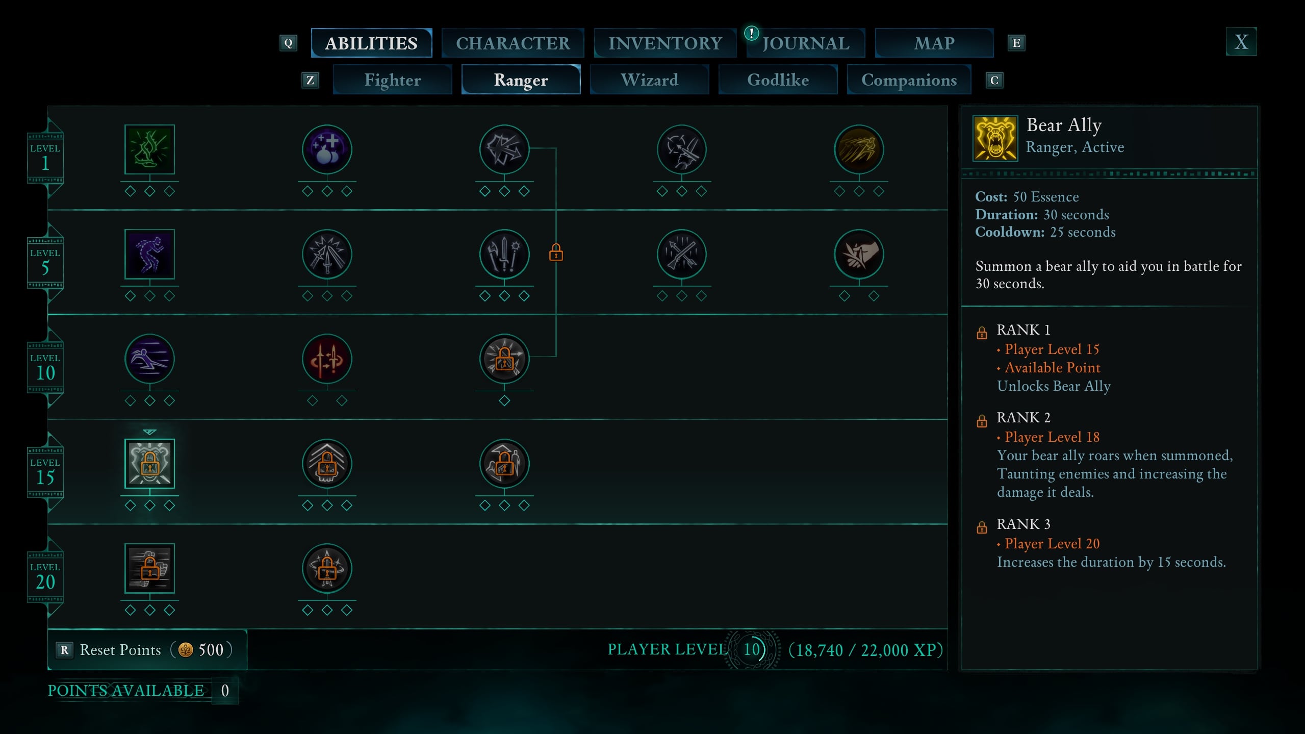 The skill tree in Avowed.