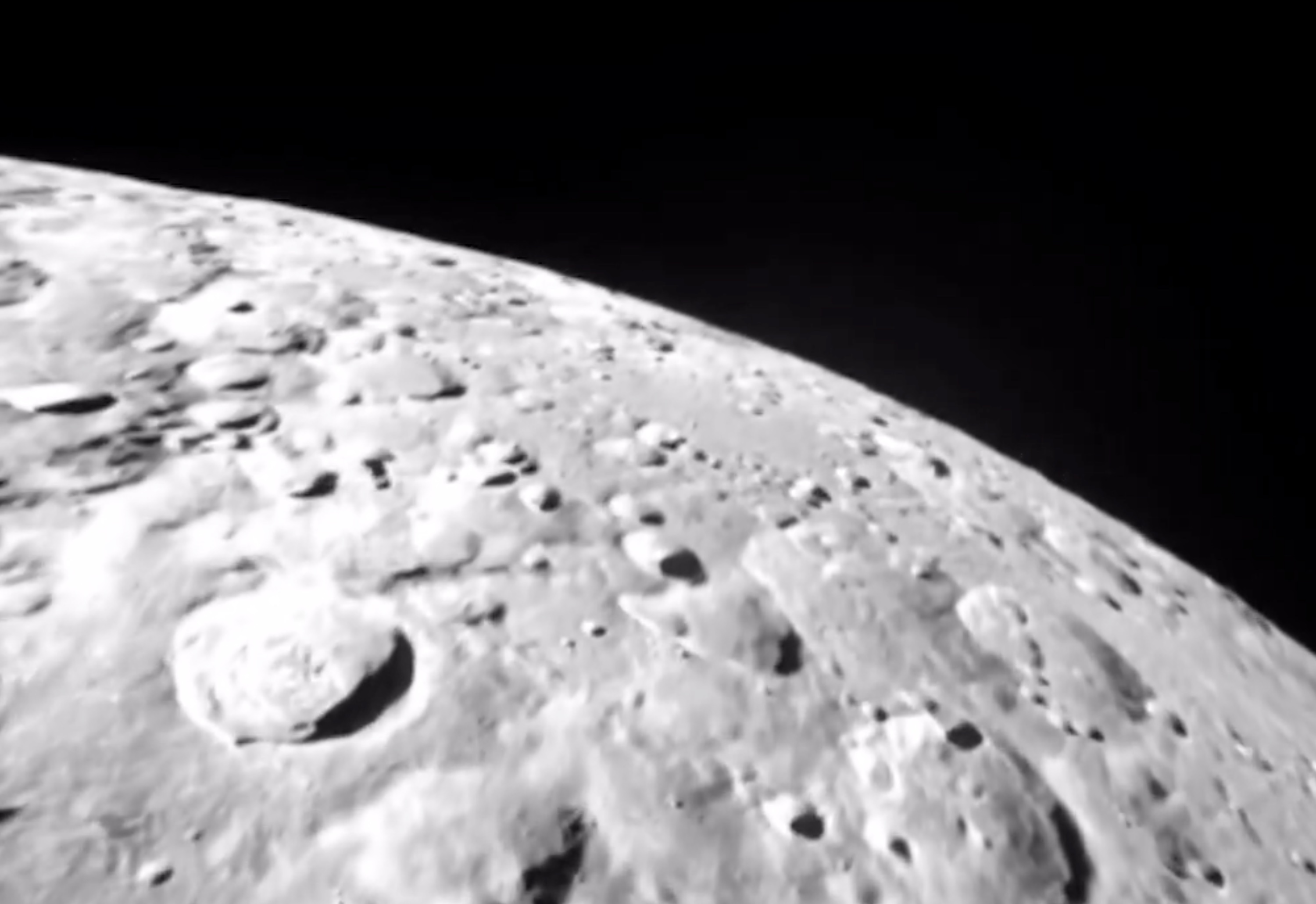 An image of the moon captured by Firefly Aerospace's Blue Ghost spacecraft.