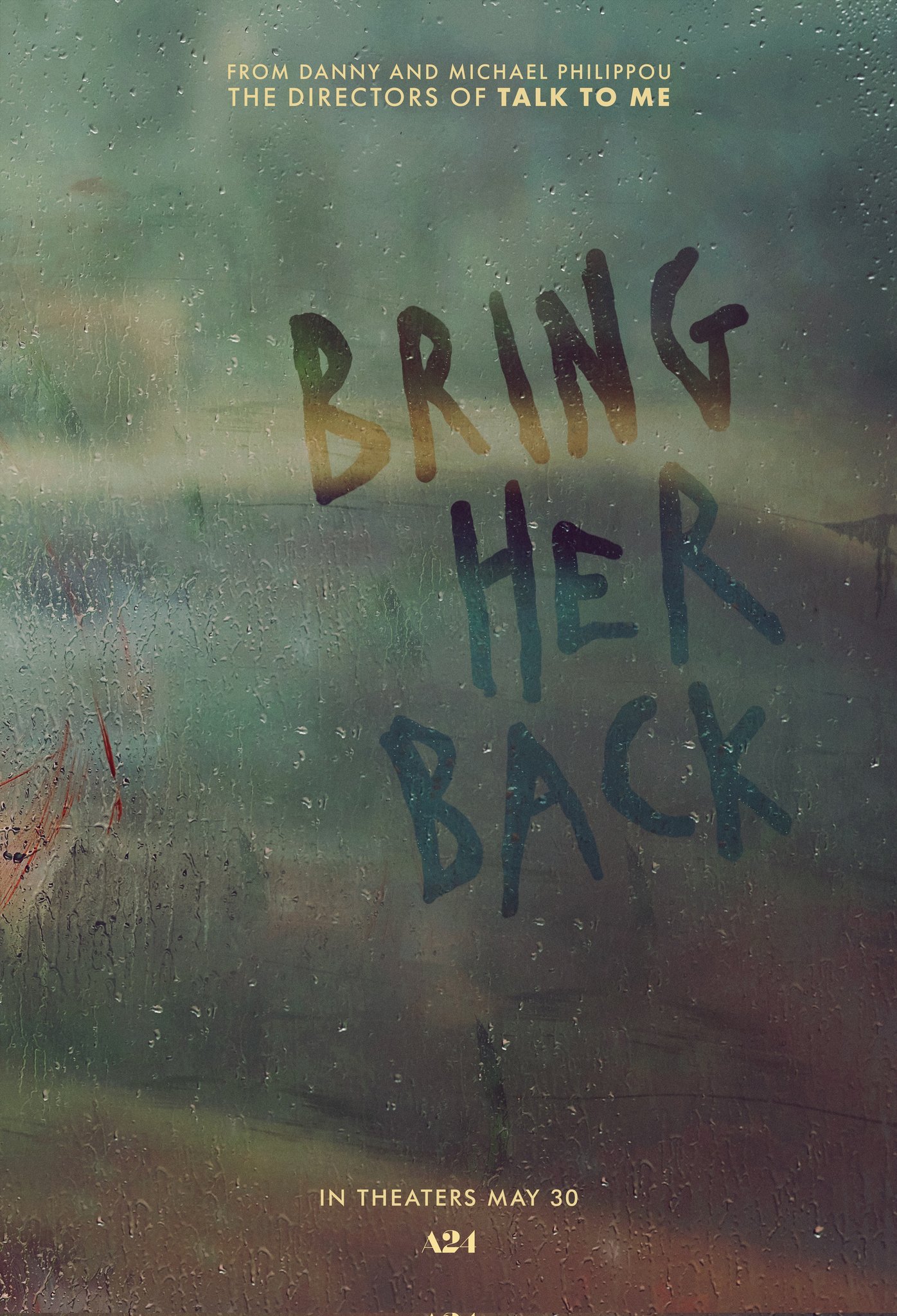 Uma foto embaçada de Bring Her Back no espelho.